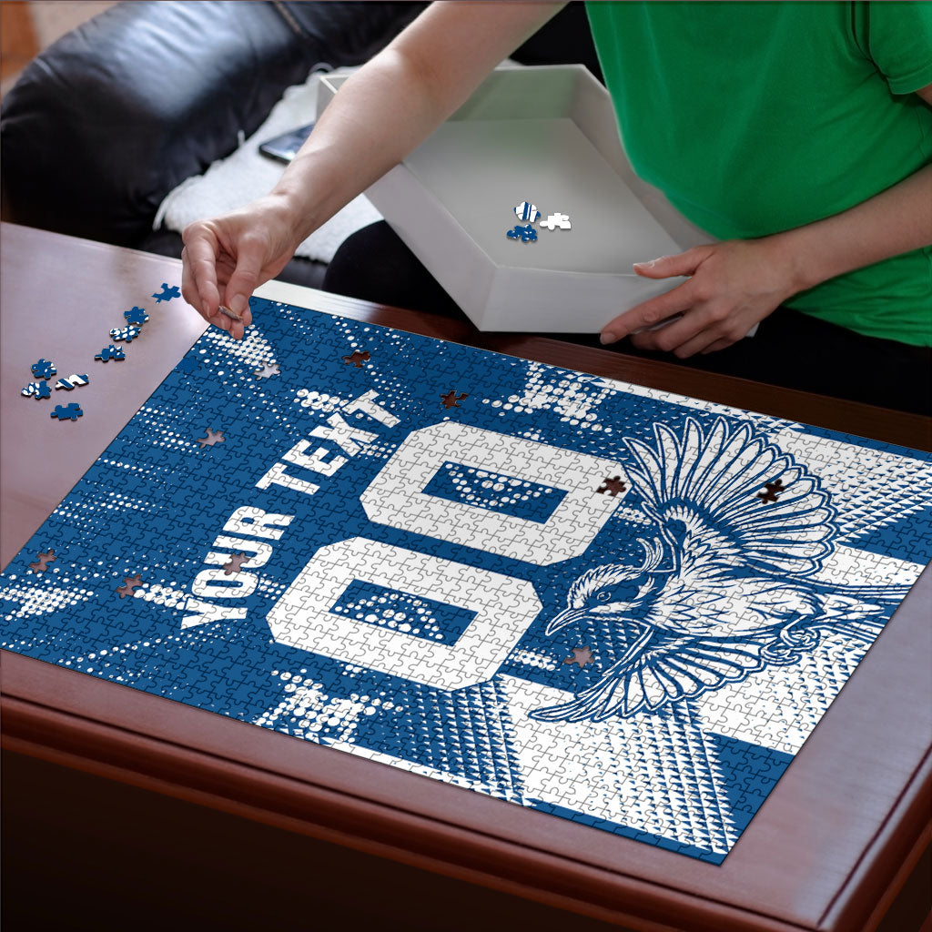 Personalized VIC Oztag Australia Bird Mascot Puzzle Australian Flag Southern Cross Halftone
