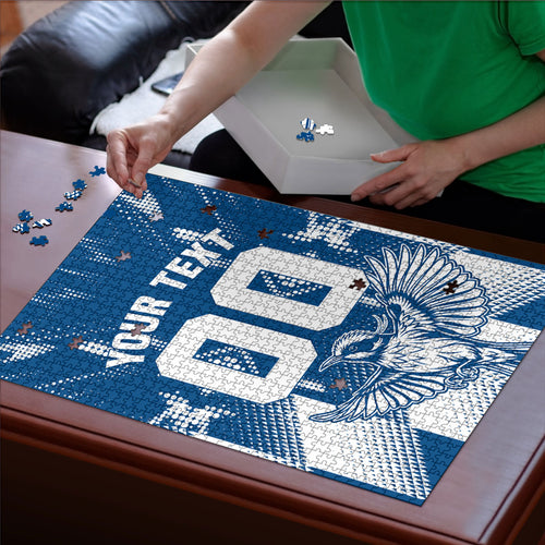 Personalized VIC Oztag Australia Bird Mascot Puzzle Australian Flag Southern Cross Halftone