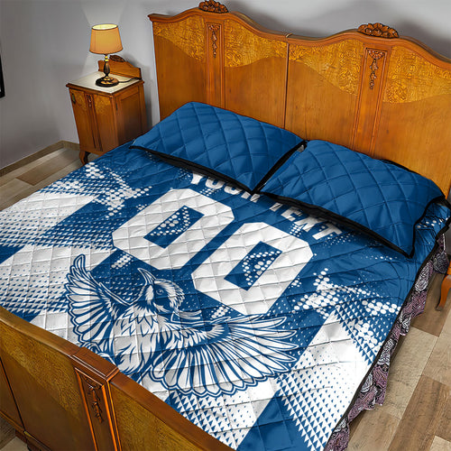 Personalized VIC Oztag Australia Bird Mascot Quilt Bed Set Australian Flag Southern Cross Halftone