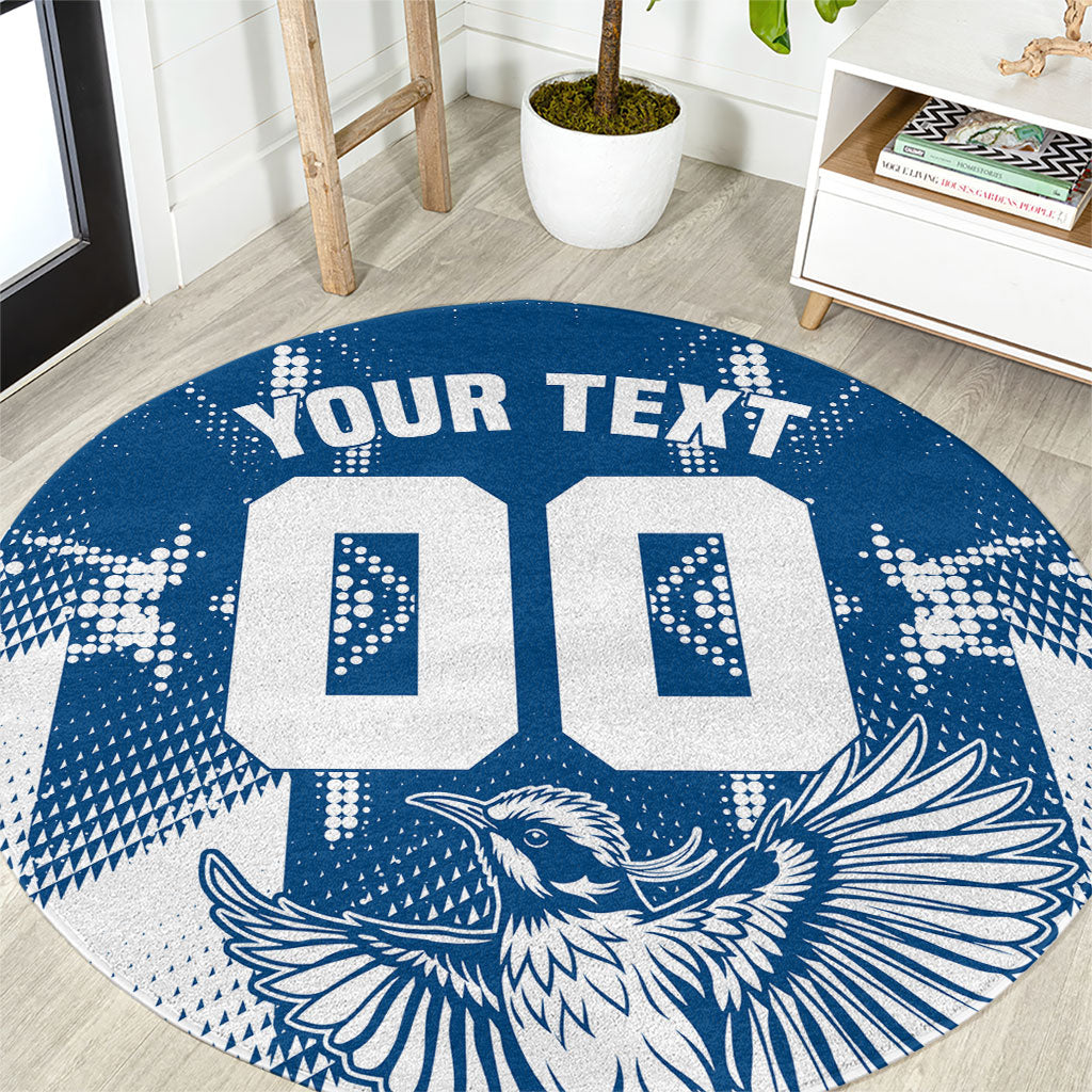 Personalized VIC Oztag Australia Bird Mascot Round Carpet Australian Flag Southern Cross Halftone