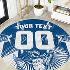 Personalized VIC Oztag Australia Bird Mascot Round Carpet Australian Flag Southern Cross Halftone