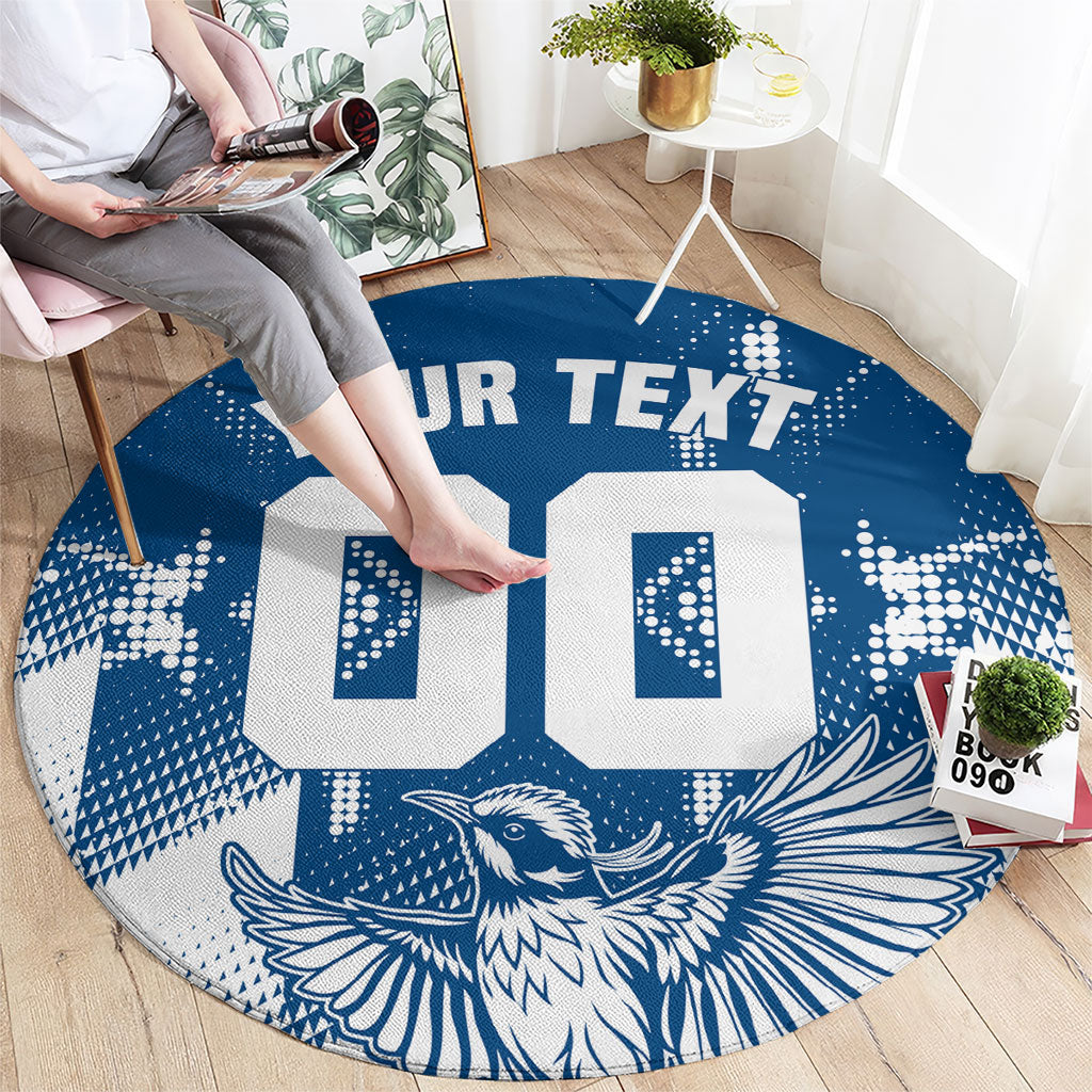Personalized VIC Oztag Australia Bird Mascot Round Carpet Australian Flag Southern Cross Halftone