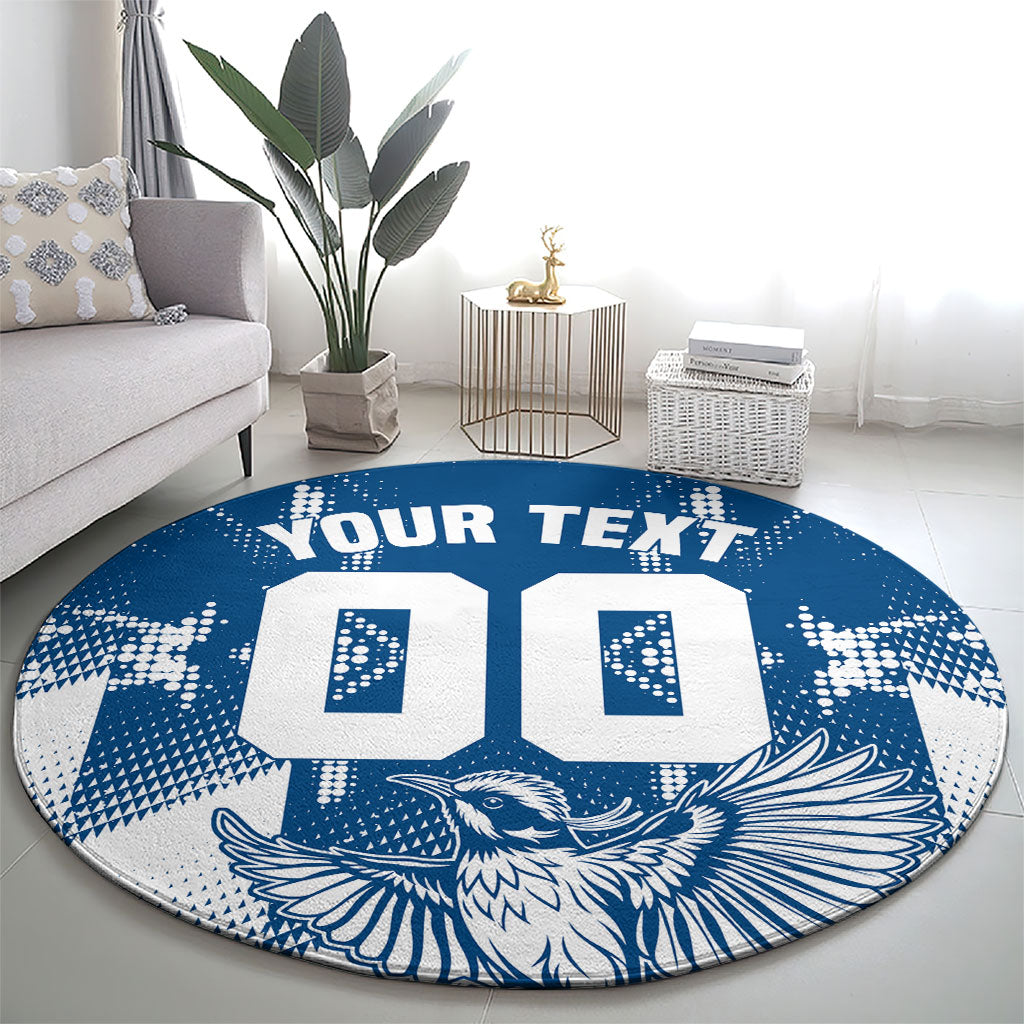 Personalized VIC Oztag Australia Bird Mascot Round Carpet Australian Flag Southern Cross Halftone