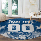 Personalized VIC Oztag Australia Bird Mascot Round Carpet Australian Flag Southern Cross Halftone