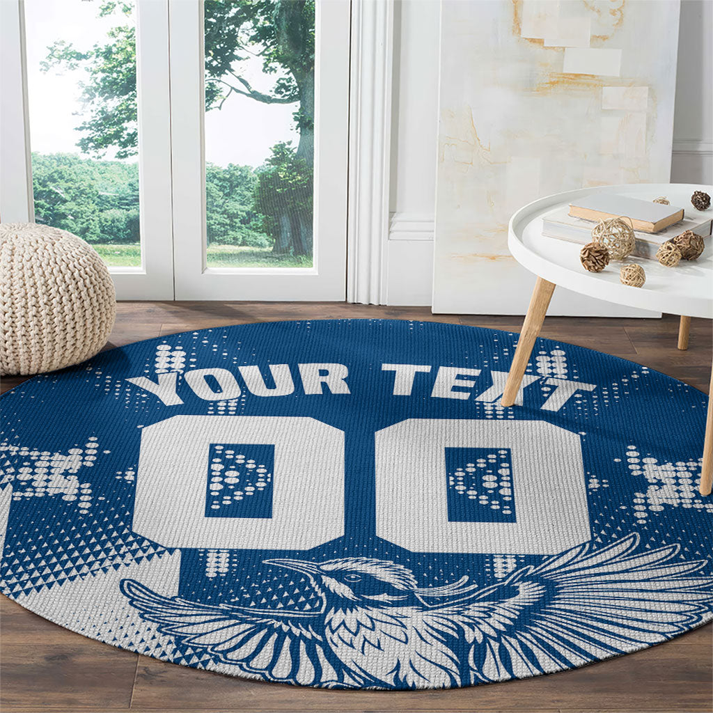 Personalized VIC Oztag Australia Bird Mascot Round Carpet Australian Flag Southern Cross Halftone