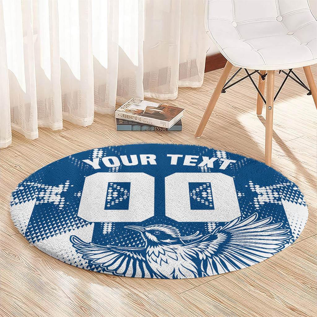 Personalized VIC Oztag Australia Bird Mascot Round Carpet Australian Flag Southern Cross Halftone