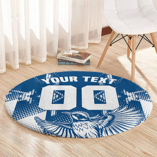 Personalized VIC Oztag Australia Bird Mascot Round Carpet Australian Flag Southern Cross Halftone