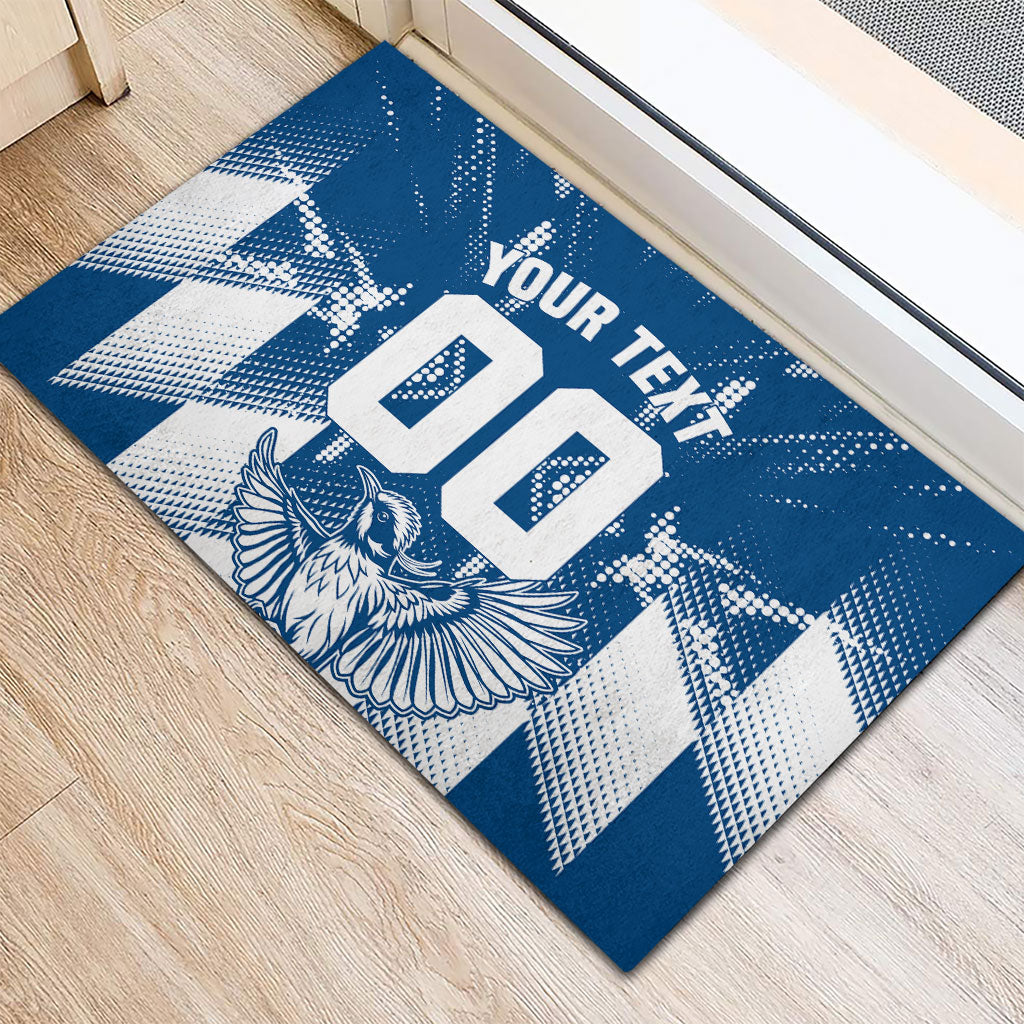 Personalized VIC Oztag Australia Bird Mascot Rubber Doormat Australian Flag Southern Cross Halftone