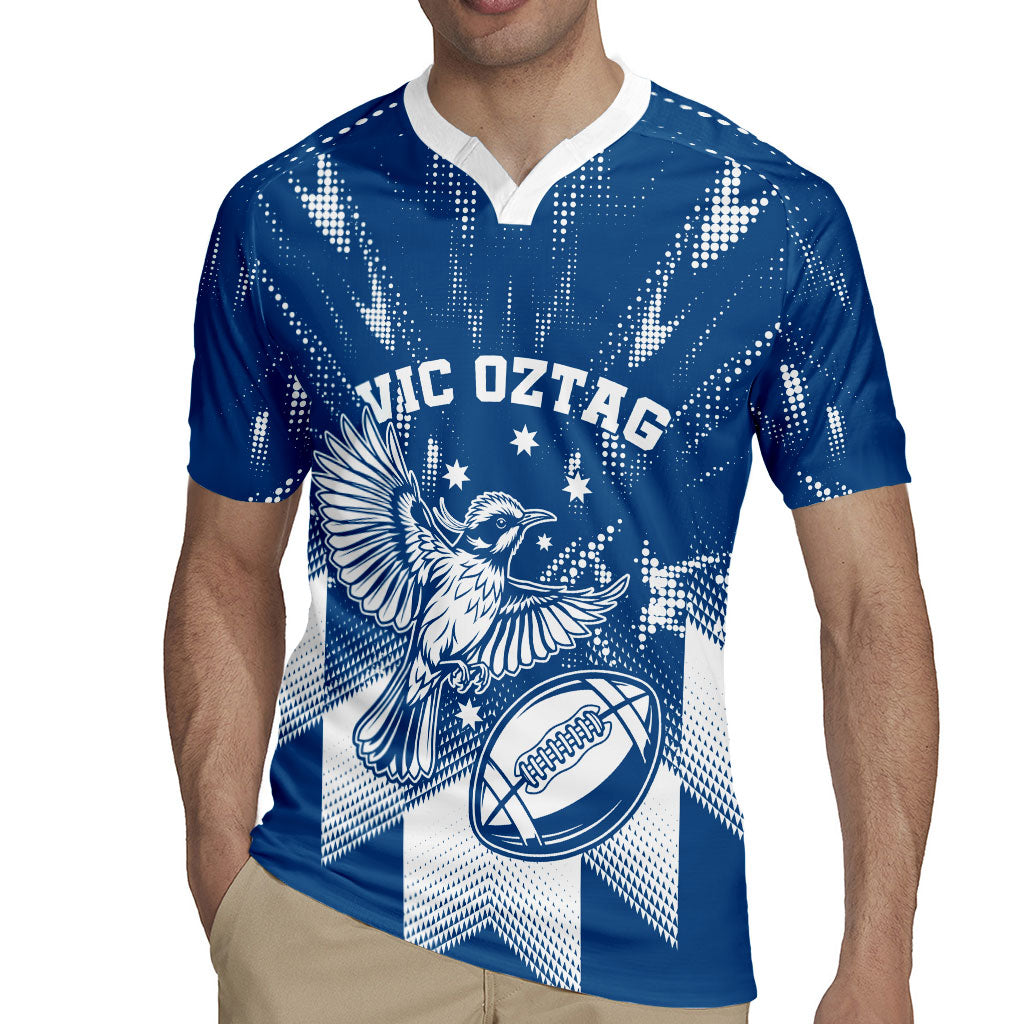 Personalized VIC Oztag Australia Bird Mascot Rugby Jersey Australian Flag Southern Cross Halftone