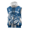 Personalized VIC Oztag Australia Bird Mascot Sleeveless Zip Hoodie Australian Flag Southern Cross Halftone