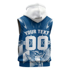 Personalized VIC Oztag Australia Bird Mascot Sleeveless Zip Hoodie Australian Flag Southern Cross Halftone