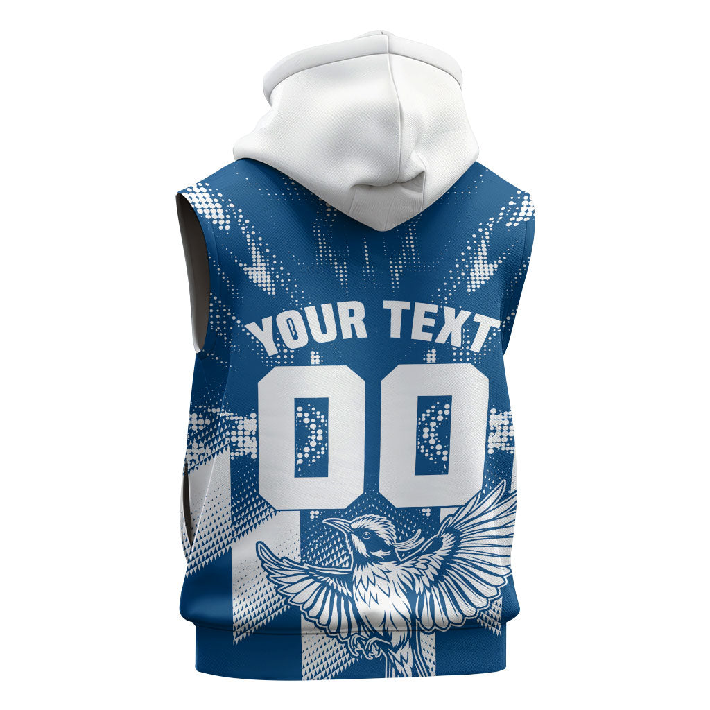 Personalized VIC Oztag Australia Bird Mascot Sleeveless Zip Hoodie Australian Flag Southern Cross Halftone