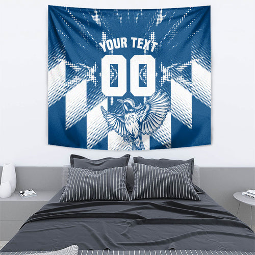 Personalized VIC Oztag Australia Bird Mascot Tapestry Australian Flag Southern Cross Halftone
