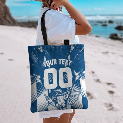 Personalized VIC Oztag Australia Bird Mascot Tote Bag Australian Flag Southern Cross Halftone