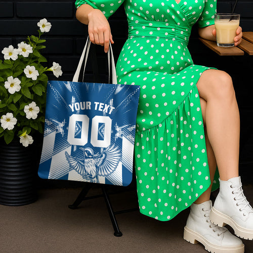 Personalized VIC Oztag Australia Bird Mascot Tote Bag Australian Flag Southern Cross Halftone