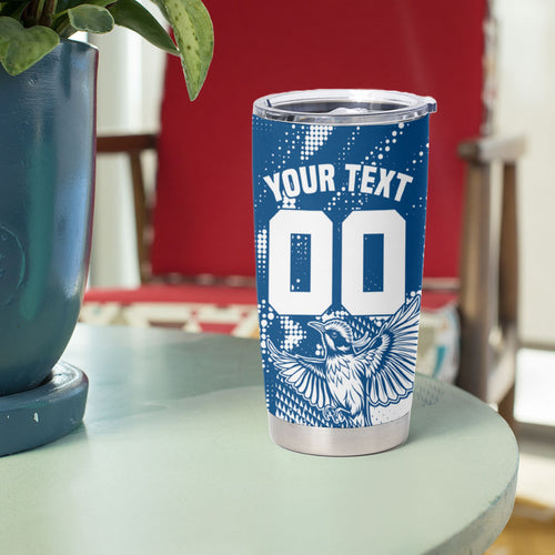 Personalized VIC Oztag Australia Bird Mascot Tumbler Cup Australian Flag Southern Cross Halftone