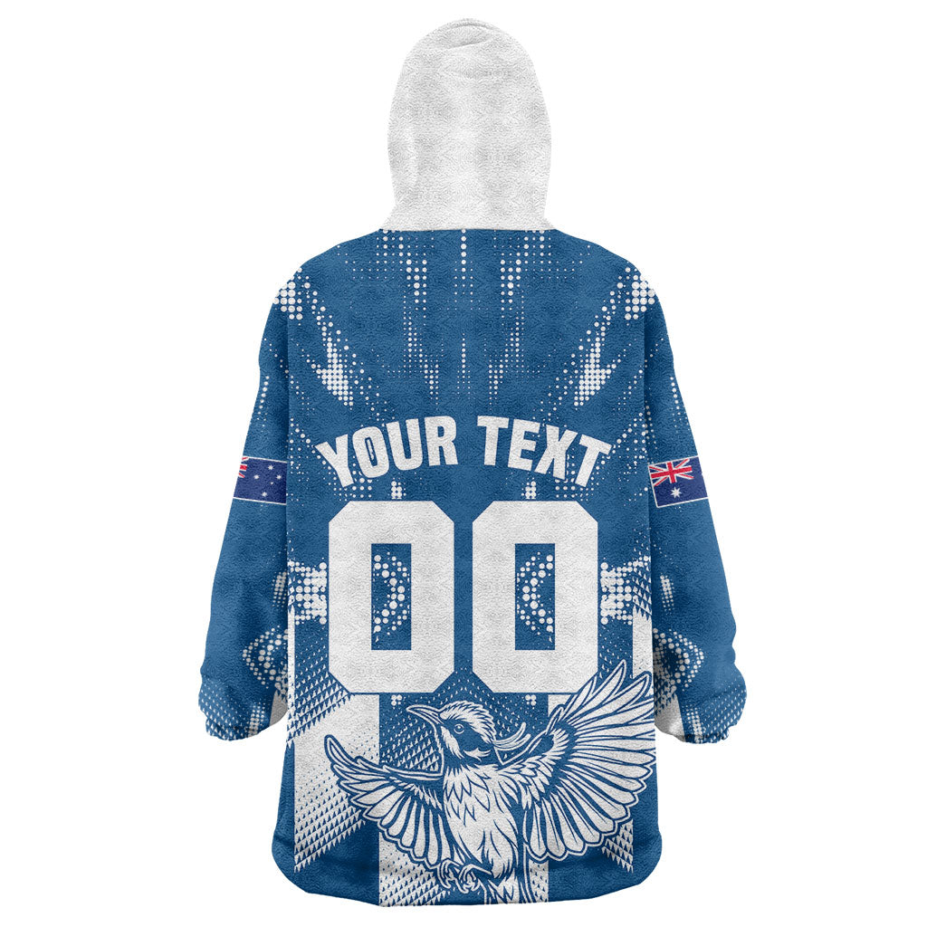 Personalized VIC Oztag Australia Bird Mascot Wearable Blanket Hoodie Australian Flag Southern Cross Halftone