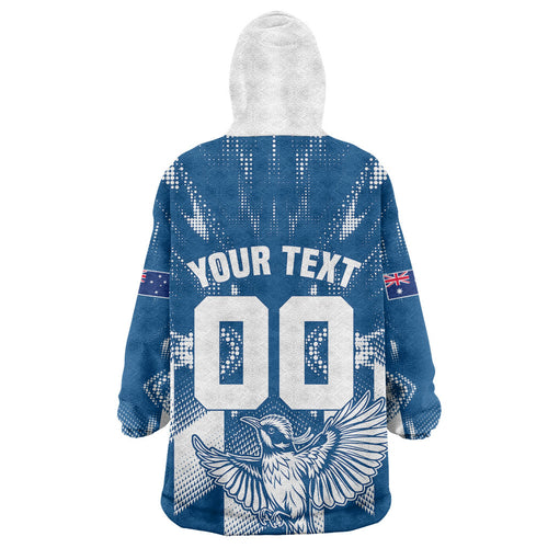 Personalized VIC Oztag Australia Bird Mascot Wearable Blanket Hoodie Australian Flag Southern Cross Halftone