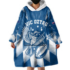 Personalized VIC Oztag Australia Bird Mascot Wearable Blanket Hoodie Australian Flag Southern Cross Halftone