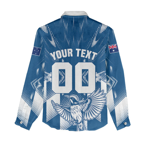 Personalized VIC Oztag Australia Bird Mascot Women Casual Shirt Australian Flag Southern Cross Halftone