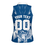 Personalized VIC Oztag Australia Bird Mascot Women Sleeveless Polo Shirt Australian Flag Southern Cross Halftone