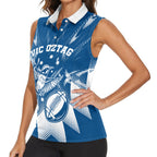Personalized VIC Oztag Australia Bird Mascot Women Sleeveless Polo Shirt Australian Flag Southern Cross Halftone