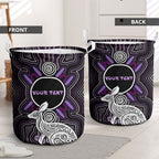 Personalised Aboriginal 50th Birthday Laundry Basket Kangaroo Indigenous Dot Art Australian Culture