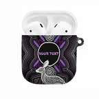 Personalised Aboriginal 50th Birthday AirPods Case Kangaroo Indigenous Dot Art Australian Culture