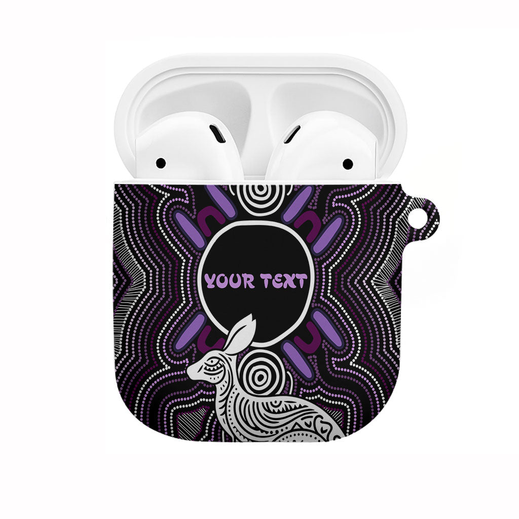 Personalised Aboriginal 50th Birthday AirPods Case Kangaroo Indigenous Dot Art Australian Culture