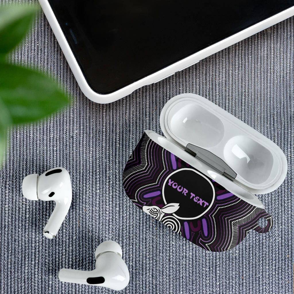 Personalised Aboriginal 50th Birthday AirPods Case Kangaroo Indigenous Dot Art Australian Culture