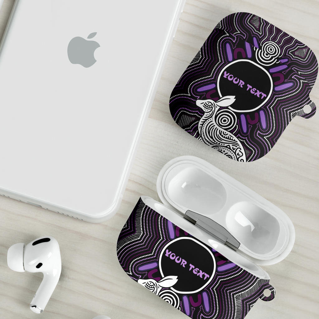 Personalised Aboriginal 50th Birthday AirPods Case Kangaroo Indigenous Dot Art Australian Culture