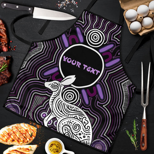 Personalised Aboriginal 50th Birthday Apron Kangaroo Indigenous Dot Art Australian Culture