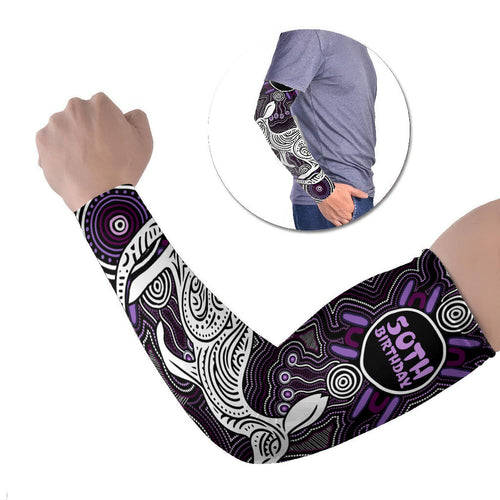 Personalised Aboriginal 50th Birthday Arm Sleeves Kangaroo Indigenous Dot Art Australian Culture