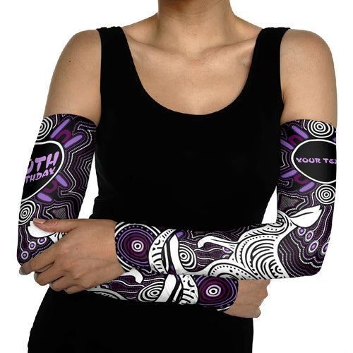 Personalised Aboriginal 50th Birthday Arm Sleeves Kangaroo Indigenous Dot Art Australian Culture