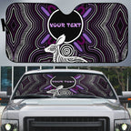 Personalised Aboriginal 50th Birthday Auto Sun Shade Kangaroo Indigenous Dot Art Australian Culture