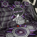 Personalised Aboriginal 50th Birthday Back Car Seat Cover Kangaroo Indigenous Dot Art Australian Culture