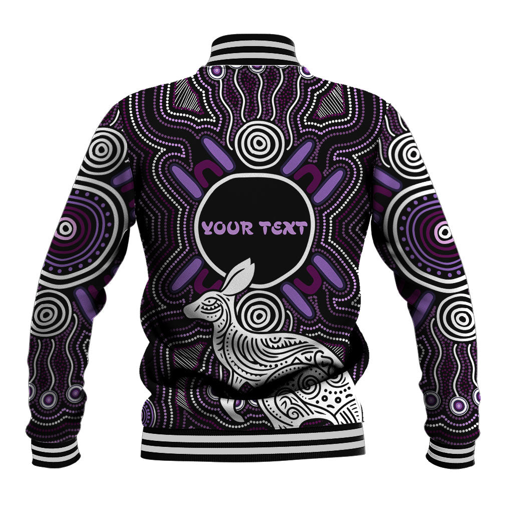 Personalised Aboriginal 50th Birthday Baseball Jacket Kangaroo Indigenous Dot Art Australian Culture