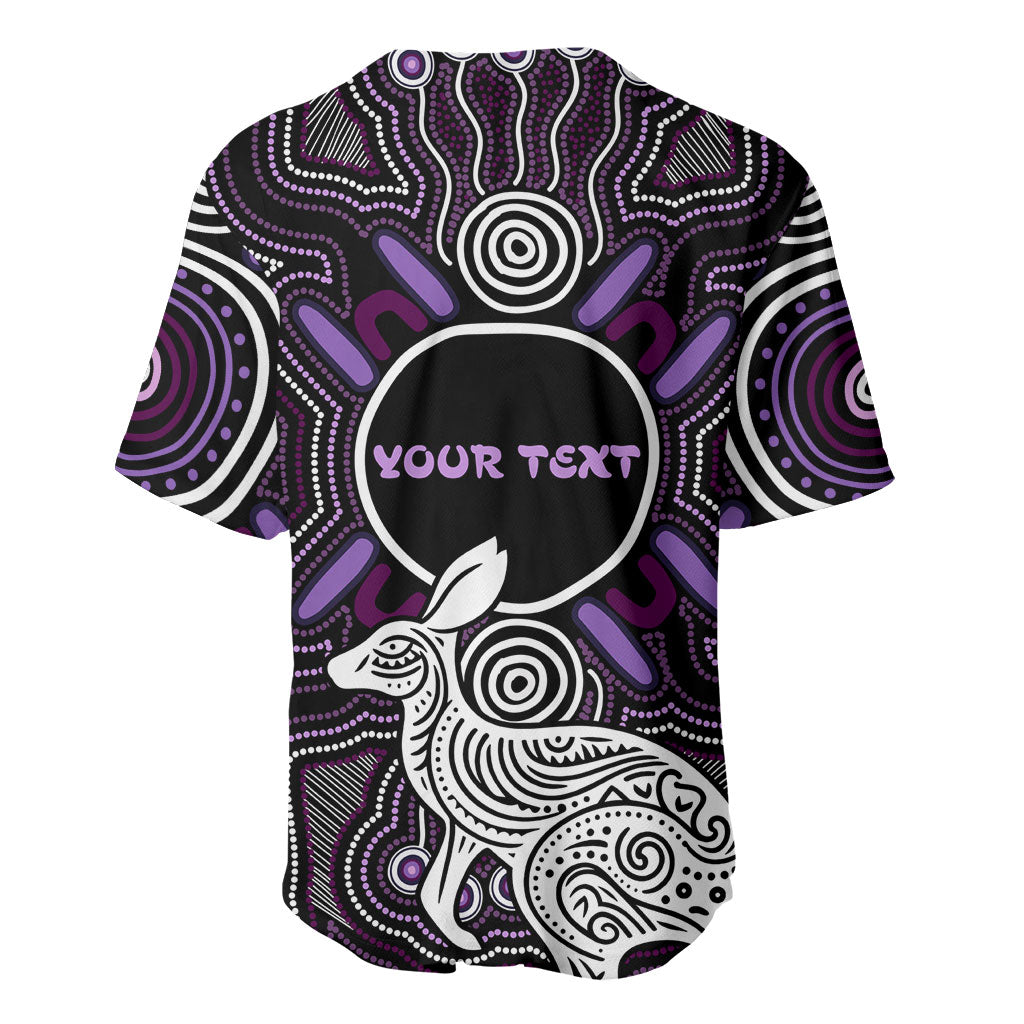 Personalised Aboriginal 50th Birthday Baseball Jersey Kangaroo Indigenous Dot Art Australian Culture
