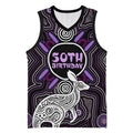 Personalised Aboriginal 50th Birthday Basketball Jersey Kangaroo Indigenous Dot Art Australian Culture