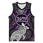 Personalised Aboriginal 50th Birthday Basketball Jersey Kangaroo Indigenous Dot Art Australian Culture