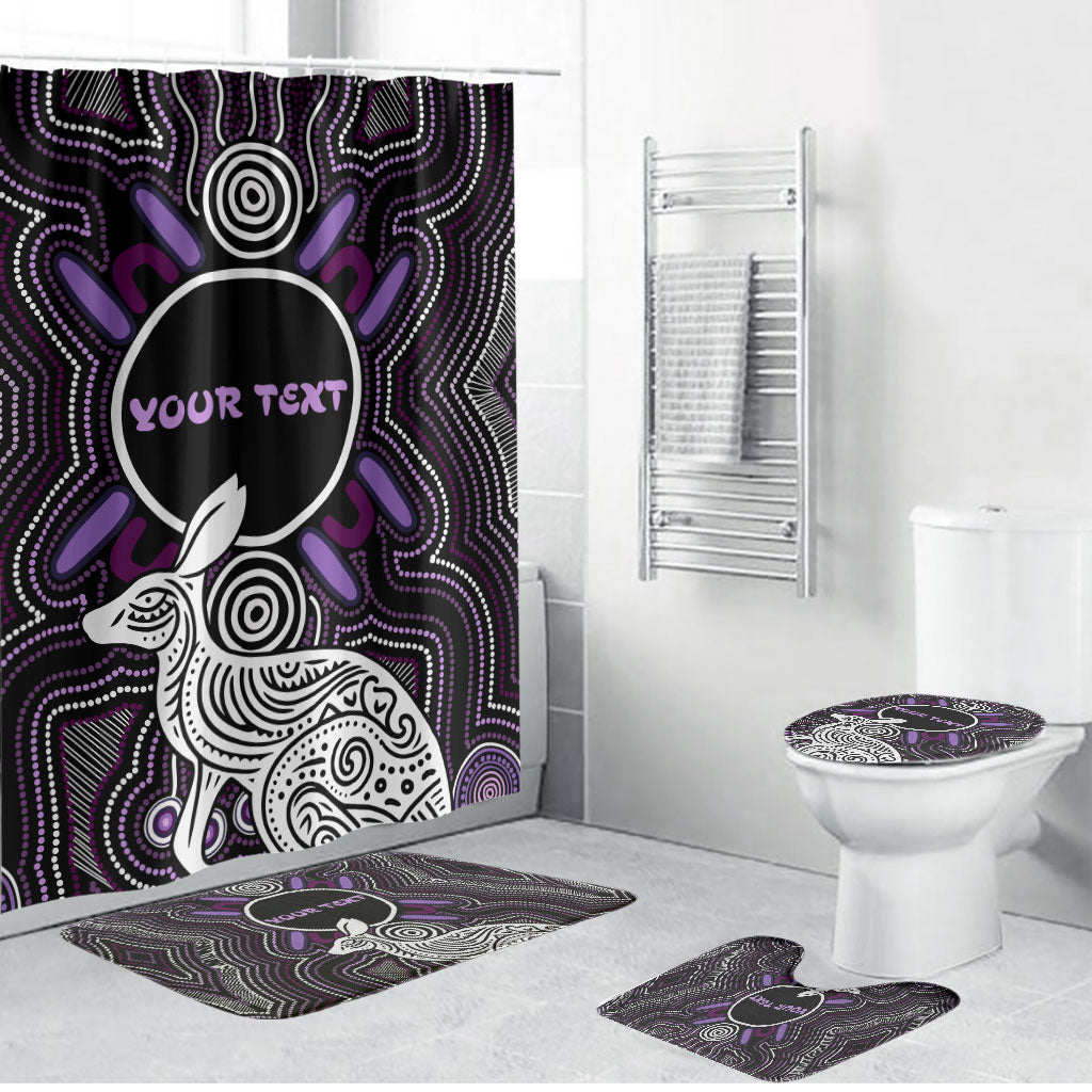 Personalised Aboriginal 50th Birthday Bathroom Set Kangaroo Indigenous Dot Art Australian Culture