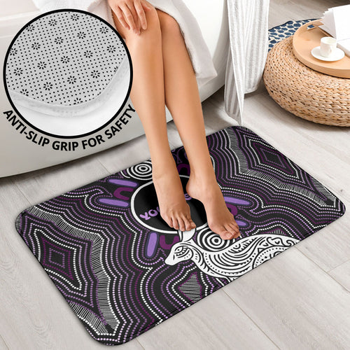 Personalised Aboriginal 50th Birthday Bathroom Set Kangaroo Indigenous Dot Art Australian Culture
