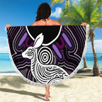 Personalised Aboriginal 50th Birthday Beach Blanket Kangaroo Indigenous Dot Art Australian Culture