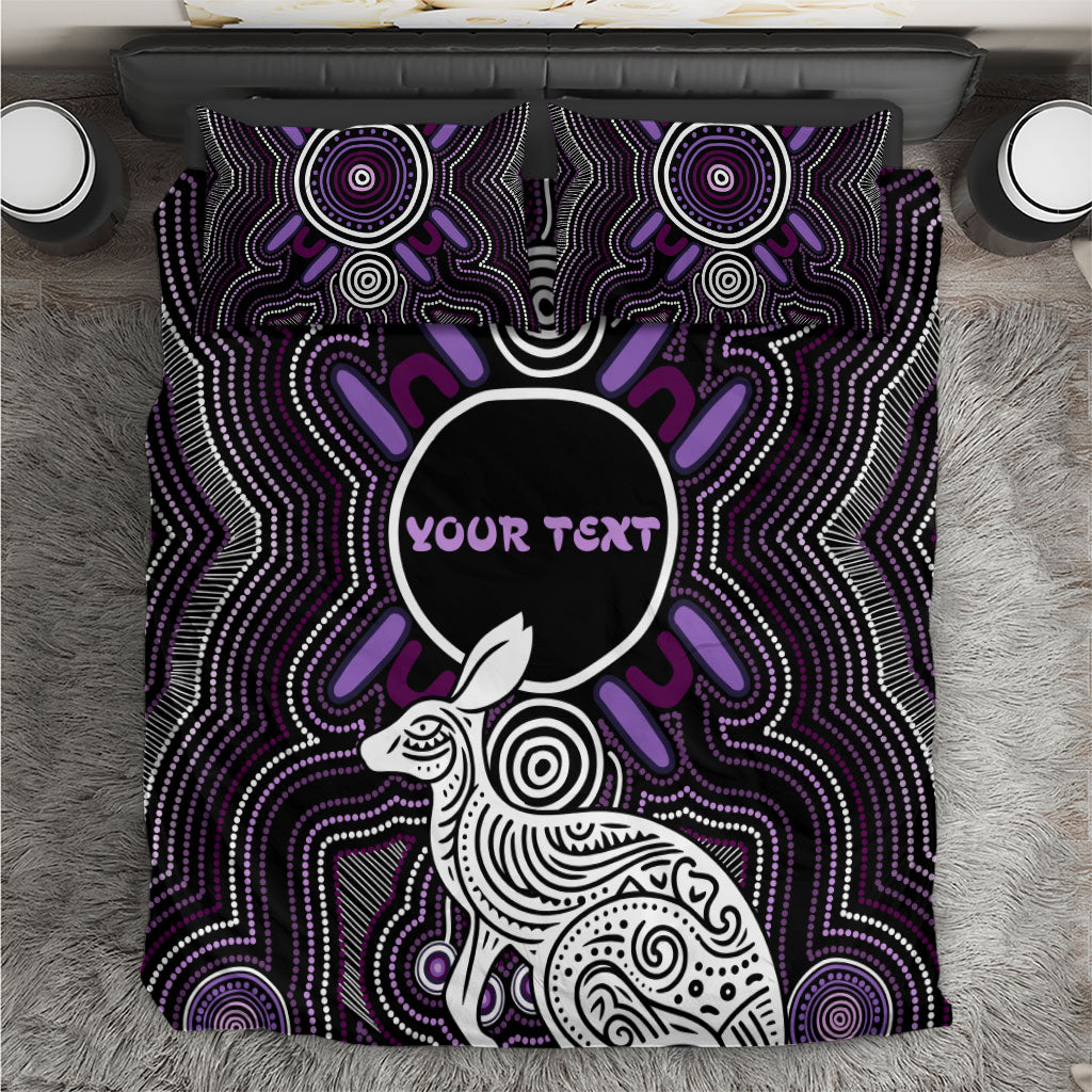Personalised Aboriginal 50th Birthday Bedding Set Kangaroo Indigenous Dot Art Australian Culture