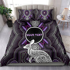 Personalised Aboriginal 50th Birthday Bedding Set Kangaroo Indigenous Dot Art Australian Culture