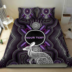 Personalised Aboriginal 50th Birthday Bedding Set Kangaroo Indigenous Dot Art Australian Culture