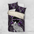 Personalised Aboriginal 50th Birthday Bedding Set Kangaroo Indigenous Dot Art Australian Culture