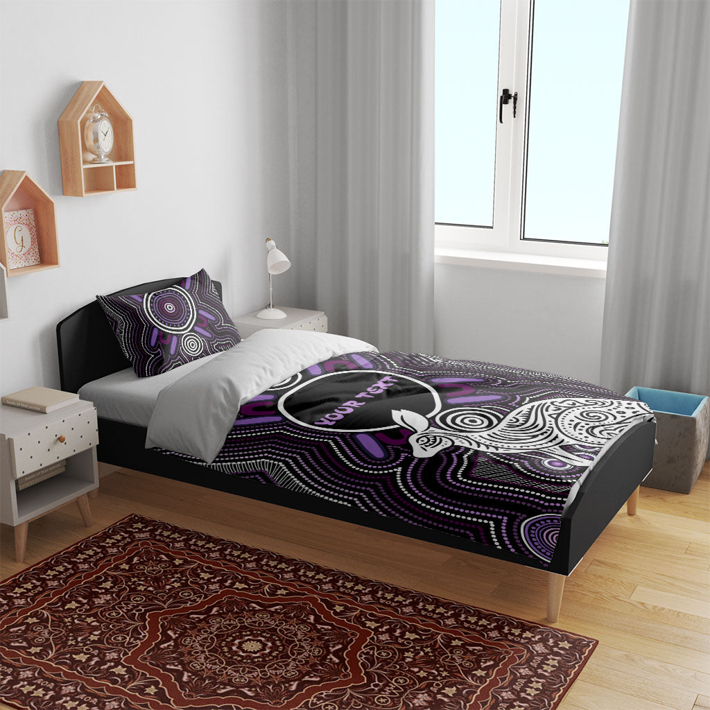 Personalised Aboriginal 50th Birthday Bedding Set Kangaroo Indigenous Dot Art Australian Culture