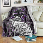 Personalised Aboriginal 50th Birthday Blanket Kangaroo Indigenous Dot Art Australian Culture