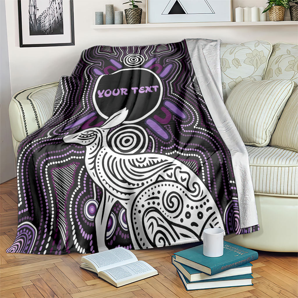 Personalised Aboriginal 50th Birthday Blanket Kangaroo Indigenous Dot Art Australian Culture